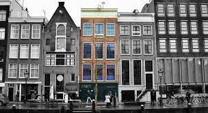 The Anne Frank House is located along a canal.