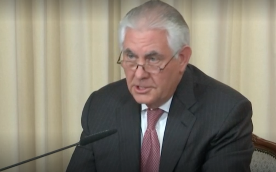U.S. Secretary of State at press conference after the meeting.