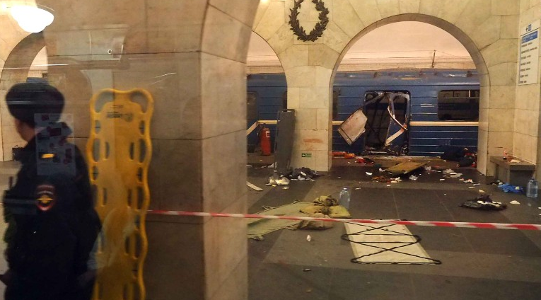 Photo of the train station after the explosion. (Credit: CNN)