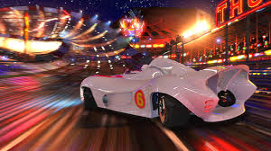 This still from Speed Racer shows just how colorful and vibrant the cinematography is.