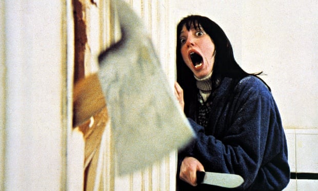 Actress Shelley Duvall in the famous Heres Johnny scene.