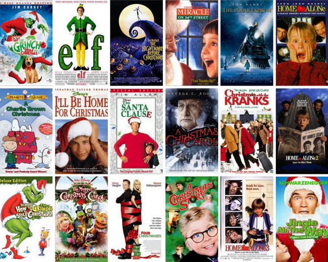 Collage of the must watch Christmas movies this season