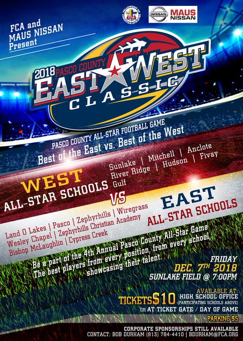 The FACA all-star game flyer