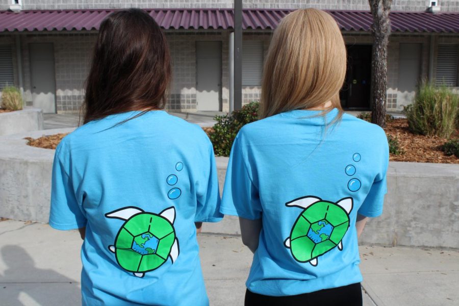 Earth club t shirts worn by club members