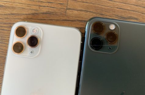 The new triple camera design on the iPhone 11 Pro phone.