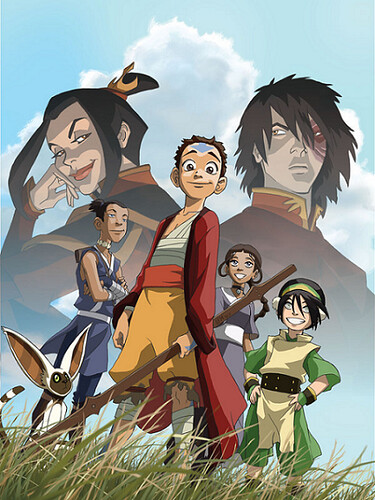 A picture of the main characters from book 3.