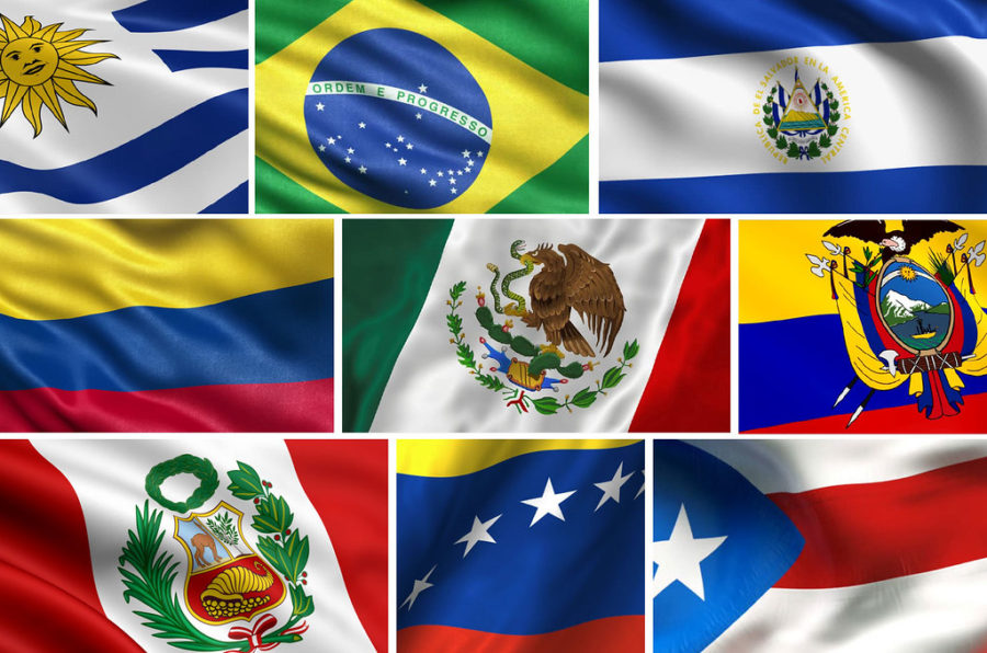 Hispanic flags to celebrate hispanic heritage month