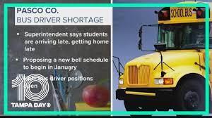 Pasco county bus driver shortage updates