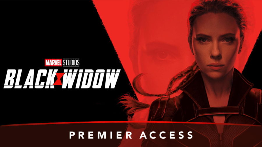 The+promotional+poster+for+Premier+Access+of+Black+Widow+on+Disney+%0APlus.