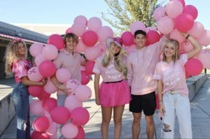 Wiregrass seniors decking out in pink for class color day.