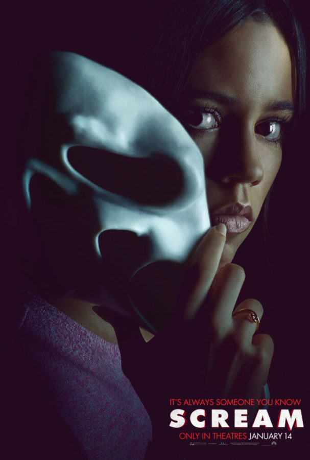 Jenna Ortega featured as   her character Tara Carpenter on the Scream (2022) poster.