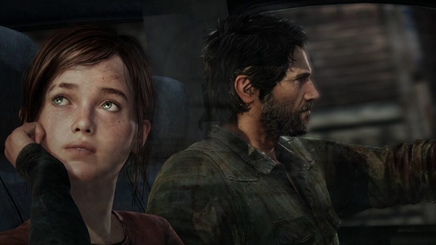 Screenshot from The Last of Us taken in 2012 featuring Joel and Ellie. While Ramsey does not resemble Ellie physically, her ability to portray Ellies personality and attitude have won many fans over.