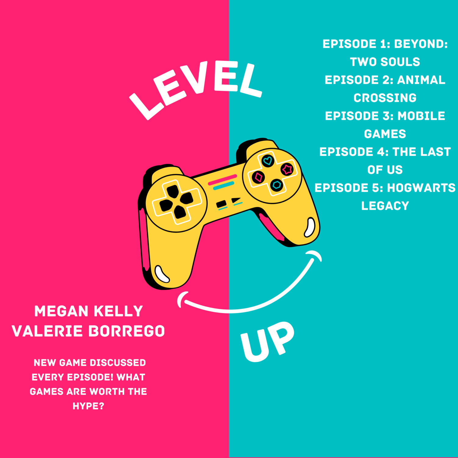 Level Up is a podcast that discusses a popular video game every episode. We give our thoughts and see if the game is worth playing or not.