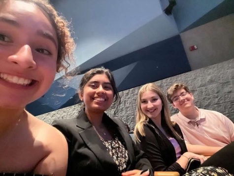 State finalists at the Regional Pasco County  Science and Engineering Awards Showcase. Depicted from left to right: Gianna Ginesin, Meghna Manjith, Caroline McHale, Andrew Lambert. 